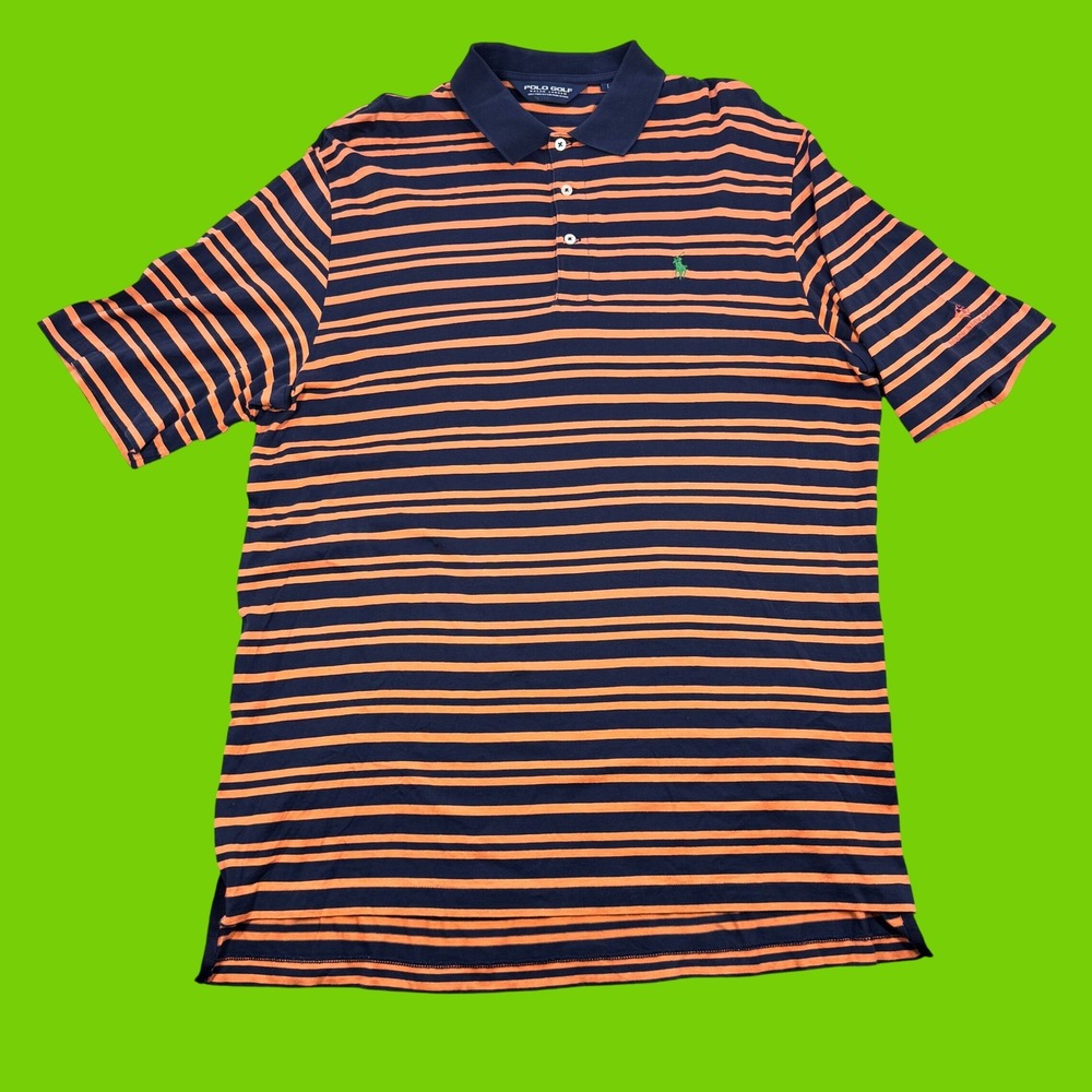 Polo Golf Ralph Lauren Mens Large Pima Cotton Striped Polo Black Butte Ranch